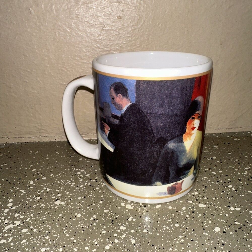Edward Hopper Cafe Arts Chop Suey Mug Vintage 12 Oz Rare‎